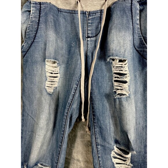 Rue 21 Pants Girls Small Distressed Soft Blue Joggers - Picture 3 of 11